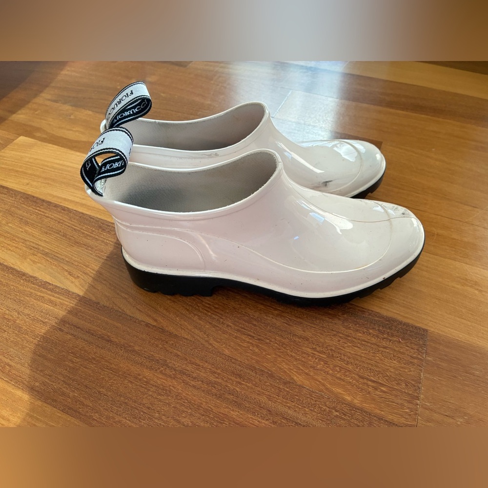 FIORUCCI White Rubber Ankle Rain Shoes